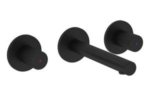 VitrA Origin Wall Mounted 3-Hole Basin Mixer - Matt Black